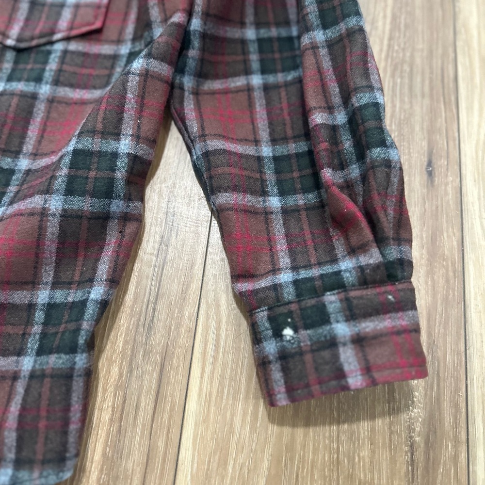 Pendleton Men's outdoorsman virgin wool Plaid Button Down Shirt size large - Picture 2 of 5